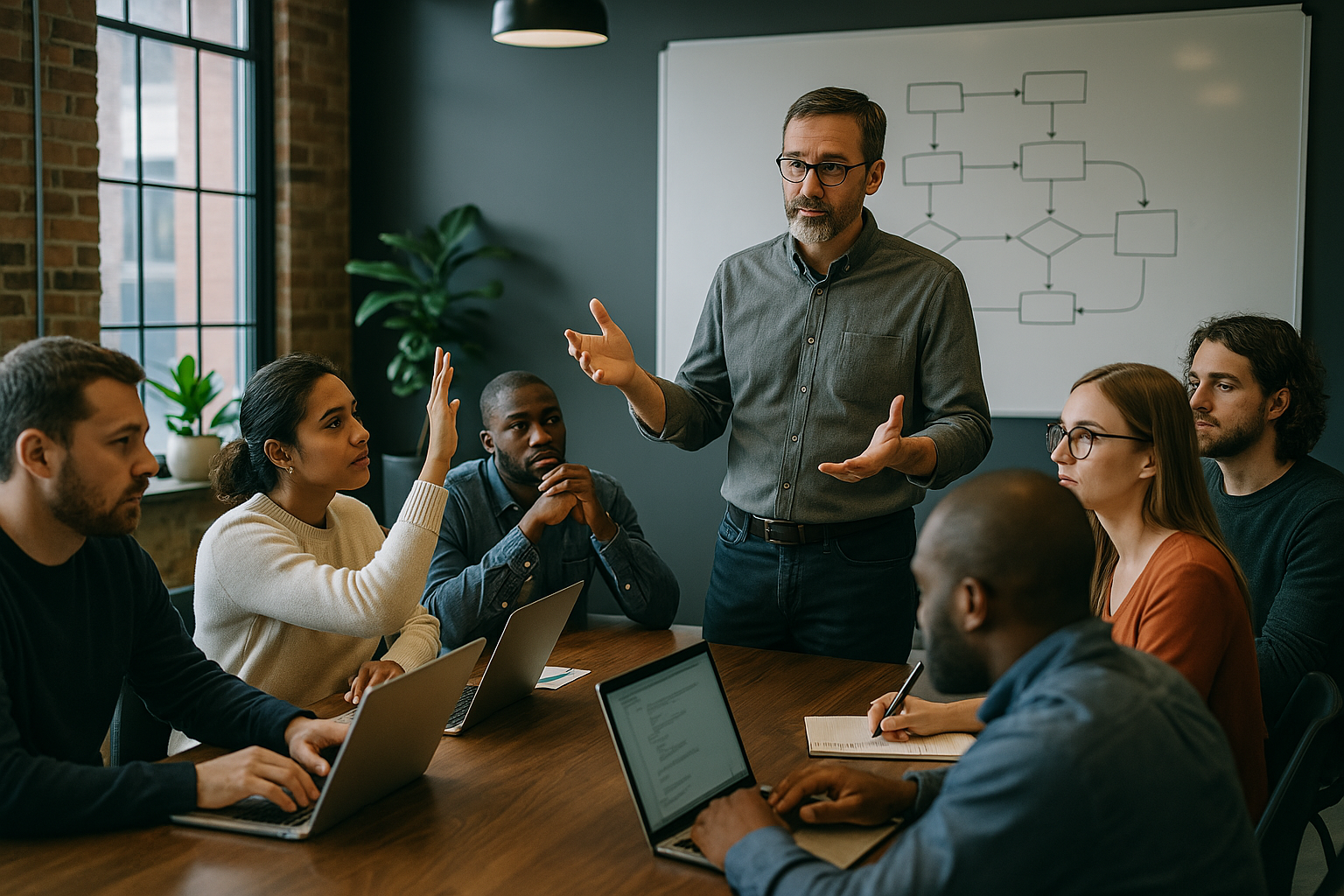 Team collaboration in tech environment